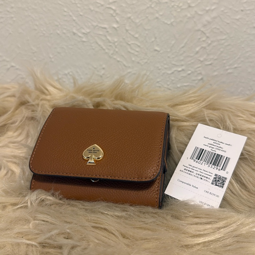 Kate Spade Kayla Pebbled Leather Wallet, Small - NWT